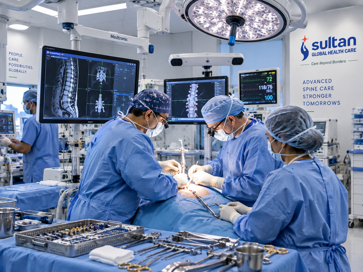 American patient consulting with a spine surgeon for treatment abroad — Sultan GHC