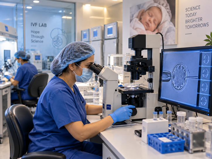 IVF embryology laboratory at an advanced ART center in India — Sultan GHC